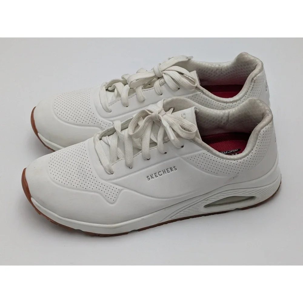 Mens Skechers Work‎ Trainers White Slip Resistant Relaxed Fit Shoes Size 11
